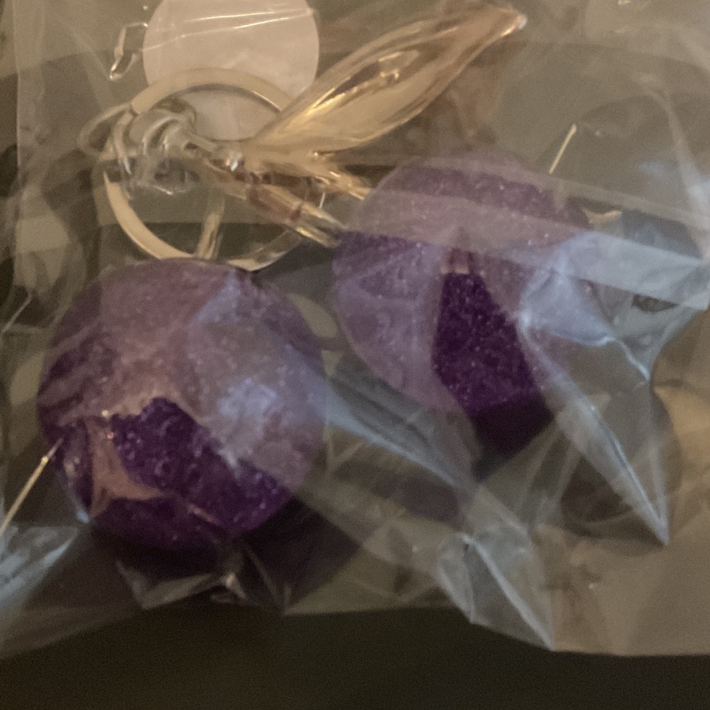 ‼️SOLD‼️Purple Cherry Bagcharm - Picture 1 of 2